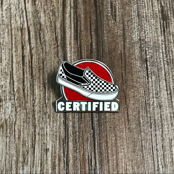 vans slip on enamel pin